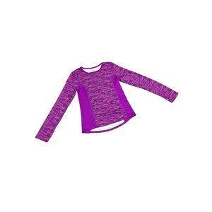 Little Girl Danskin Athletic Long Sleeve Shirt T-Shirt Purple Pink Large 10/12